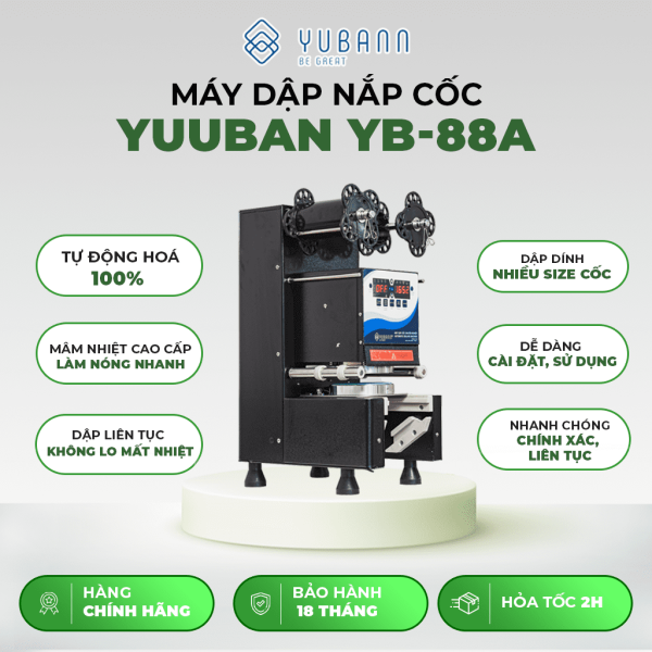 Máy dập nắp cốc tự động Yubann YB-88A